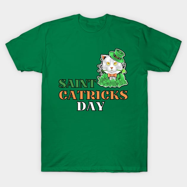 St. Catricks Day, Leprechaun Cat T-Shirt by MzM2U